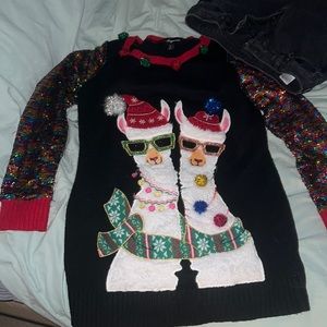 Cute llama Christmas sweater